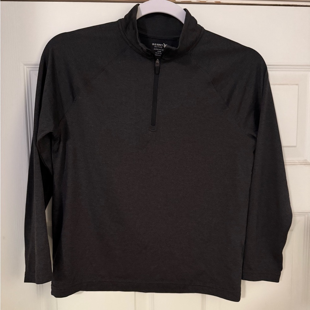 Old Navy Active Charcoal Quarter-Zip Pullover Kid’s Medium (8)